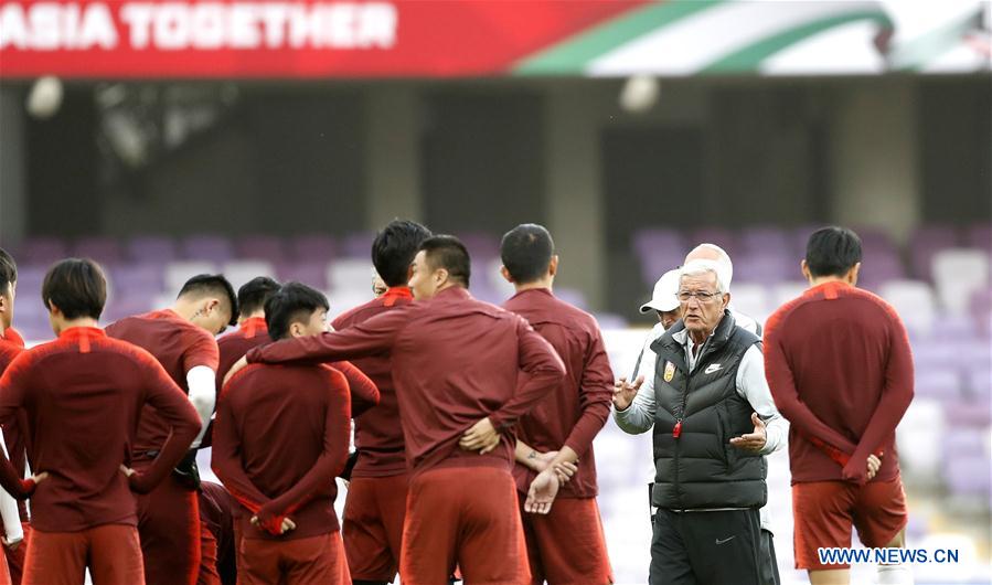 (SP)UAE-AL AIN-SOCCER-AFC ASIAN CUP 2019-ROUND OF 16-CHN-TRAINING SESSION