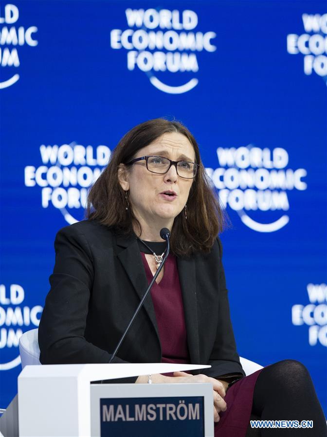 SWITZERLAND-DAVOS-WEF-ANNUAL MEETING-EU-MALMSTROM