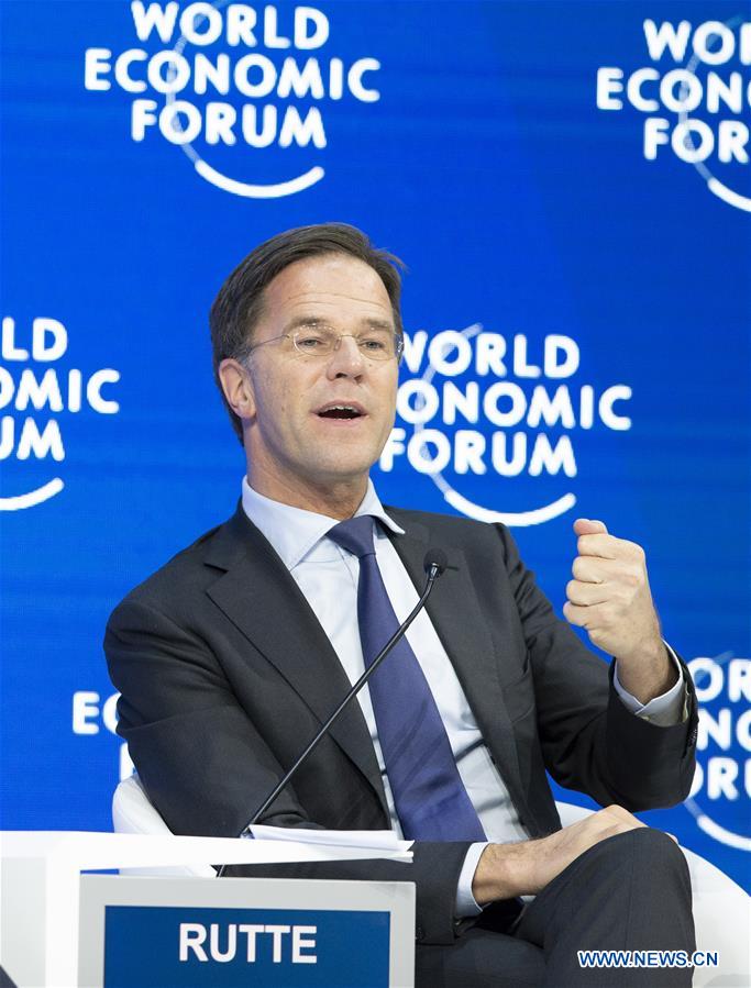 SWITZERLAND-DAVOS-WEF-ANNUAL MEETING-THE NETHERLANDS-RUTTE