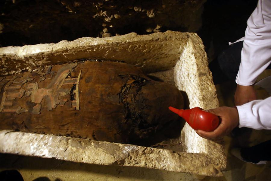 EGYPT-MINYA-ANCIENT TOMBS-EXCAVATION