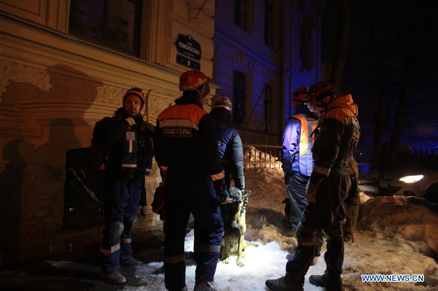 RUSSIA-ST. PETERSBURG-BUILDING-COLLAPSE