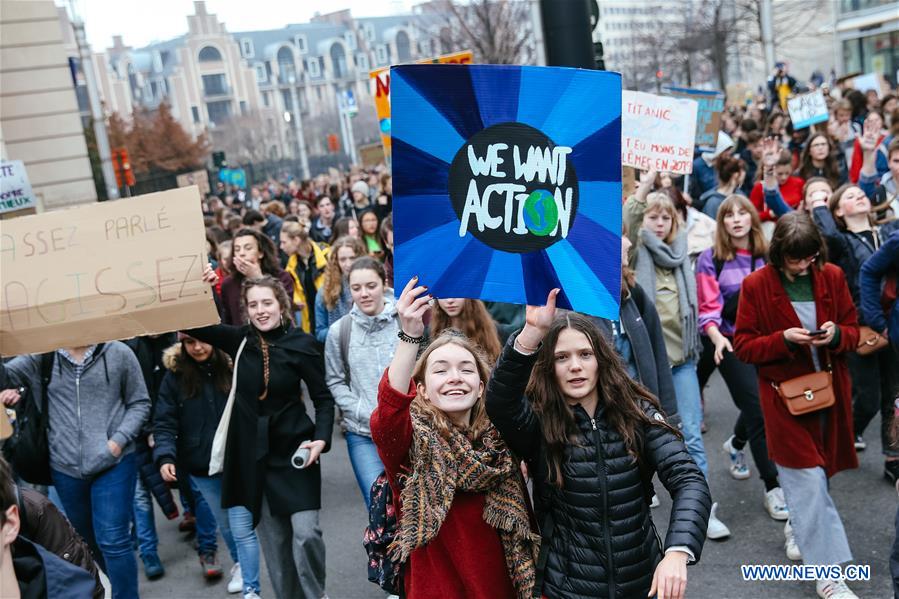 BELGIUM-BRUSSELS-STUDENTS-MARCH-CLIMATE