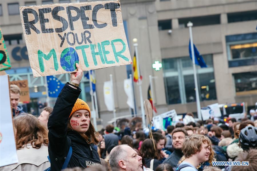 BELGIUM-BRUSSELS-STUDENTS-MARCH-CLIMATE