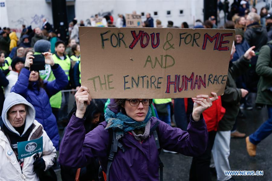 BELGIUM-BRUSSELS-CLIMATE-DEMONSTRATIONS