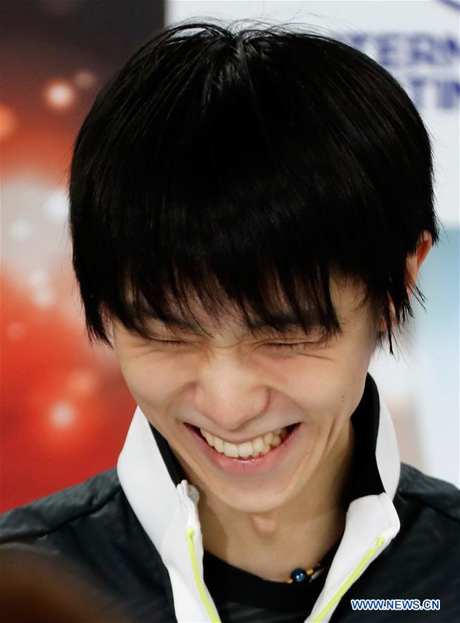 (SP)JAPAN-SAITAMA-FIGURE SKATING-WORLD CHAMPIONSHIPS-YUZURU HANYU-PRESS CONFERENCE