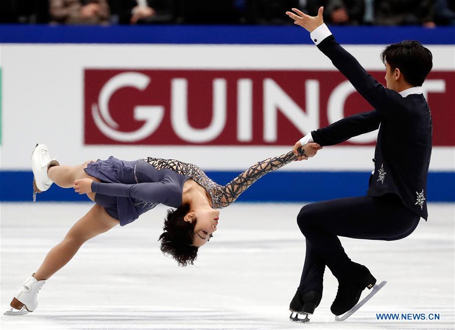 (SP)JAPAN-SAITAMA-FIGURE SKATING-WORLD CHAMPIONSHIPS-PAIRS