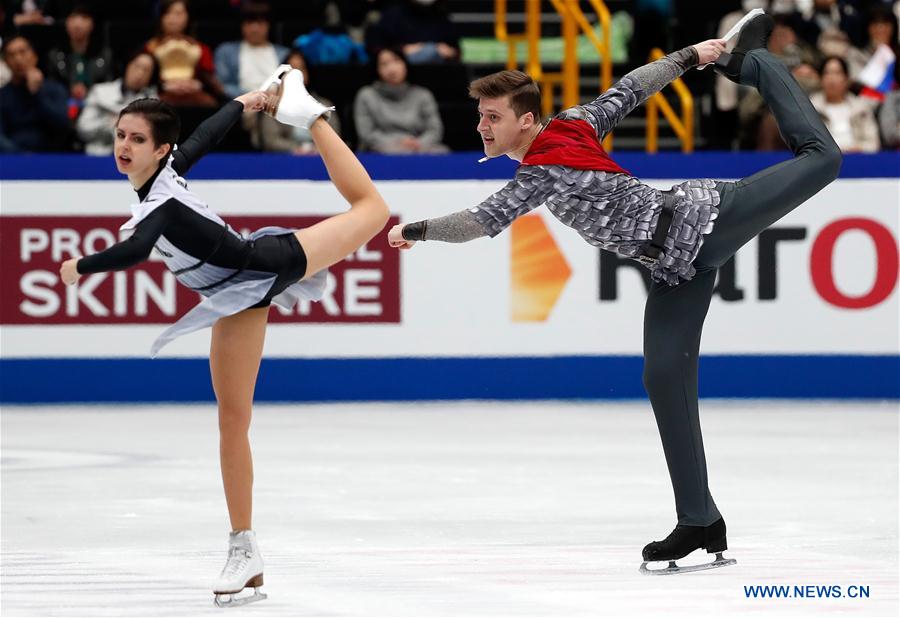 (SP)JAPAN-SAITAMA-FIGURE SKATING-WORLD CHAMPIONSHIPS-PAIRS