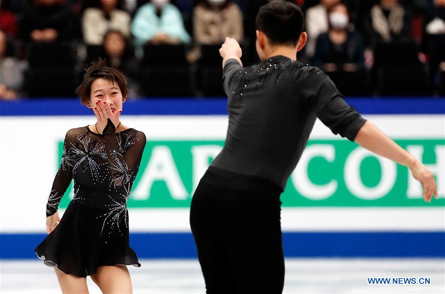 (SP)JAPAN-SAITAMA-FIGURE SKATING-WORLD CHAMPIONSHIPS-PAIRS