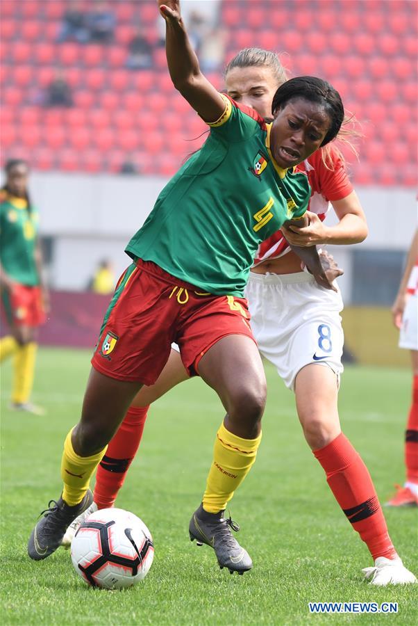 (SP)CHINA-WUHAN-WOMEN'S FOOTBALL TOURNAMENT-CAMEROON VS CROATIA