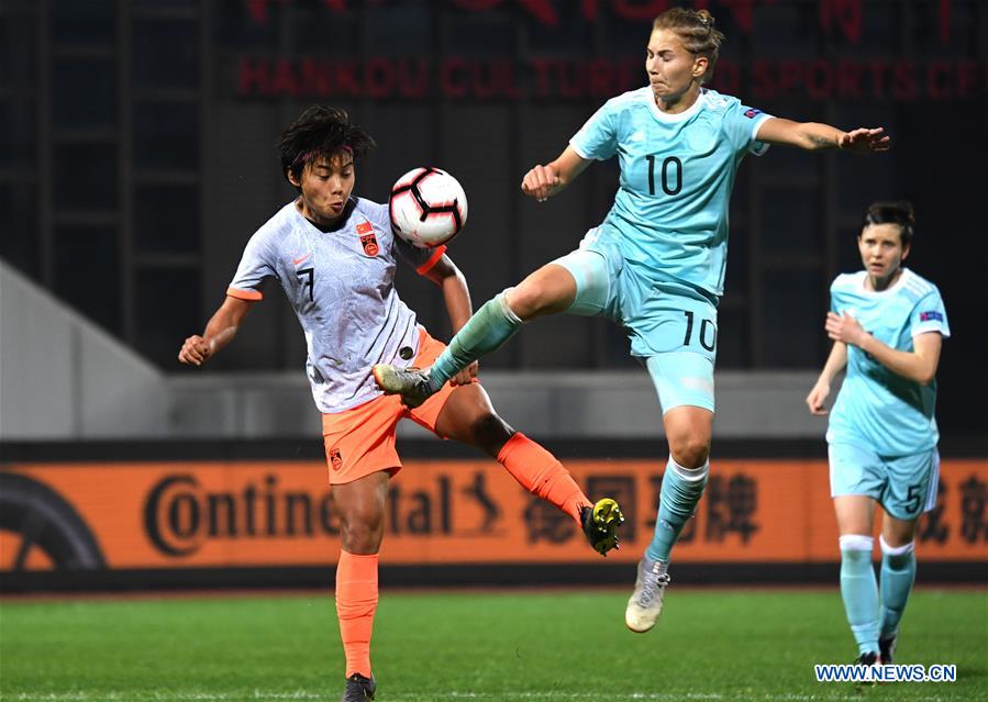 (SP)CHINA-WUHAN-FOOTBALL-INTERNATIONAL WOMEN'S FOOTBALL TOURNAMENT WUHAN 2019-CHINA VS RUSSIA (CN)