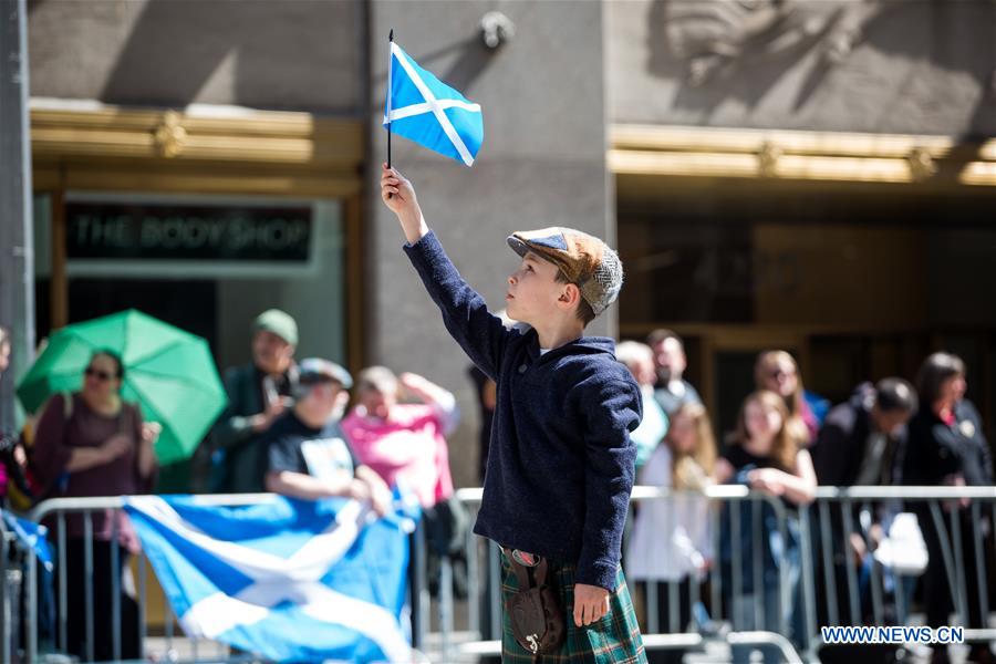 Highlights of Tartan Day Parade in New York Xinhua English.news.cn