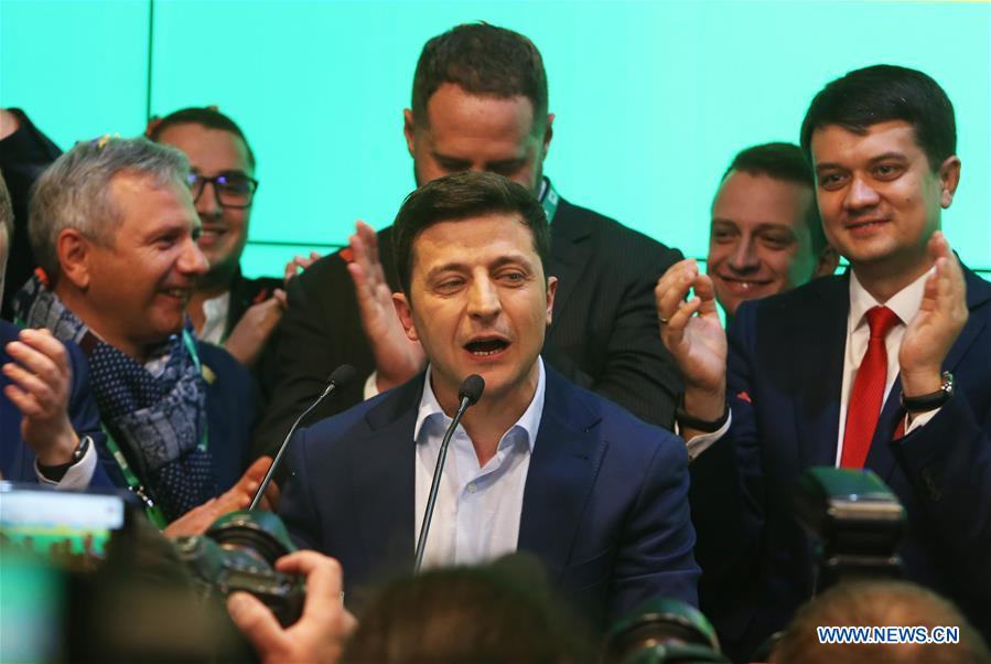 UKRAINE-KIEV-ZELENSKY-PRESIDENTIAL ELECTION-WINNING