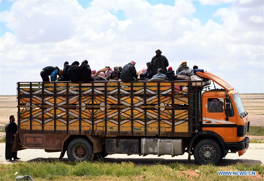 SYRIA-HOMS-RUKBAN CAMP-CIVILIANS-ARRIVAL