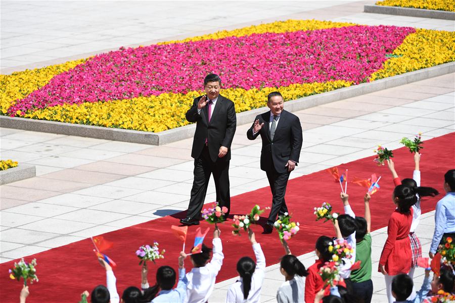 (BRF)CHINA-BEIJING-XI JINPING-MONGOLIAN PRESIDENT-TALKS (CN)