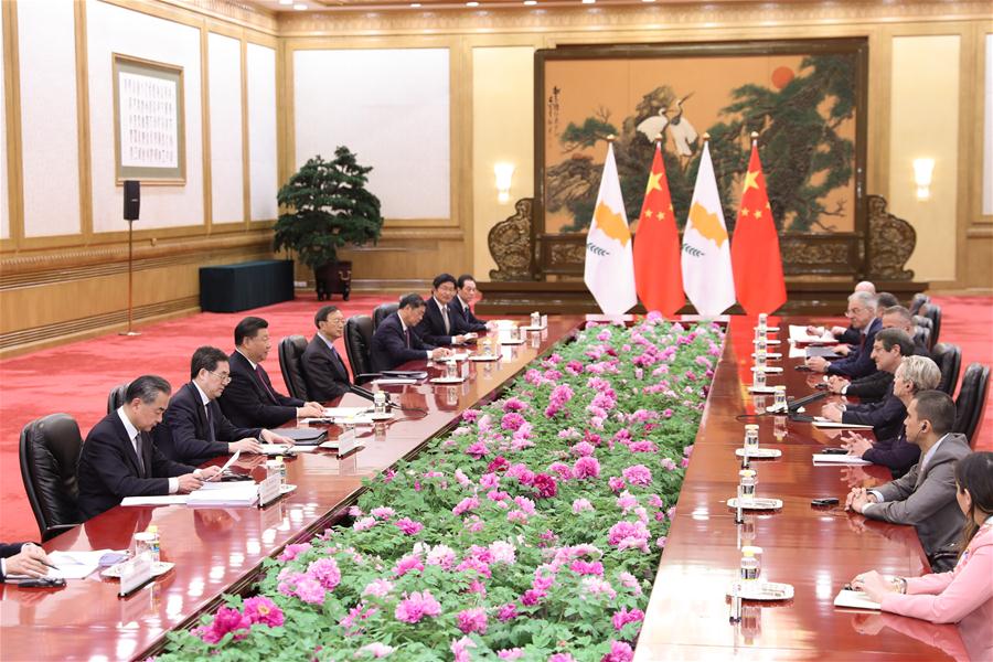 (BRF)CHINA-BEIJING-XI JINPING-CYPRIOT PRESIDENT-MEETING (CN)