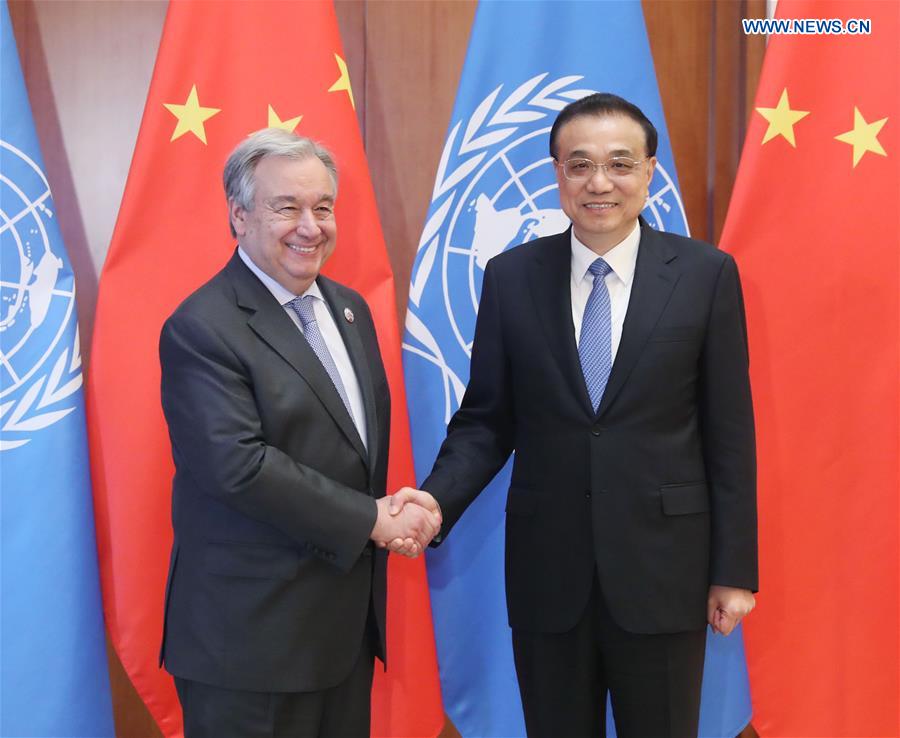 (BRF)CHINA-BEIJING-LI KEQIANG-UN CHIEF-MEETING (CN)