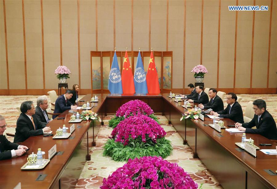 (BRF)CHINA-BEIJING-LI KEQIANG-UN CHIEF-MEETING (CN)