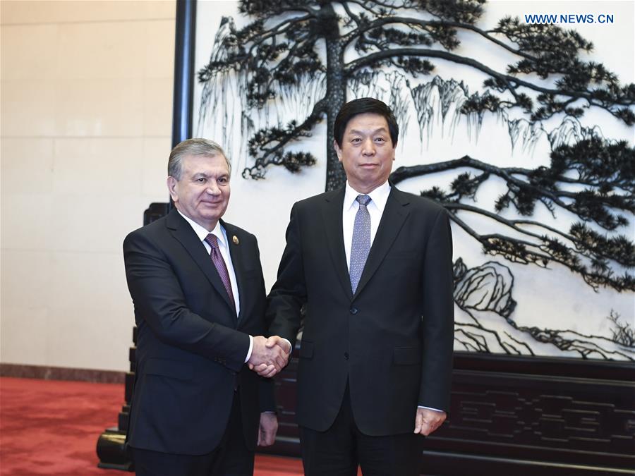 (BRF)CHINA-BEIJING-LI ZHANSHU-UZBEK PRESIDENT-MEETING (CN)