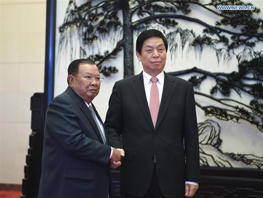 (BRF)CHINA-BEIJING-LI ZHANSHU-LAO PRESIDENT-MEETING (CN)