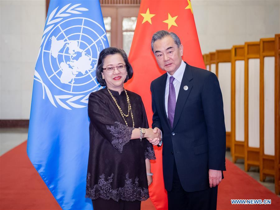 (BRF)CHINA-BEIJING-WANG YI-UN-ESCAP-EXECUTIVE SECRETARY-MEETING (CN)