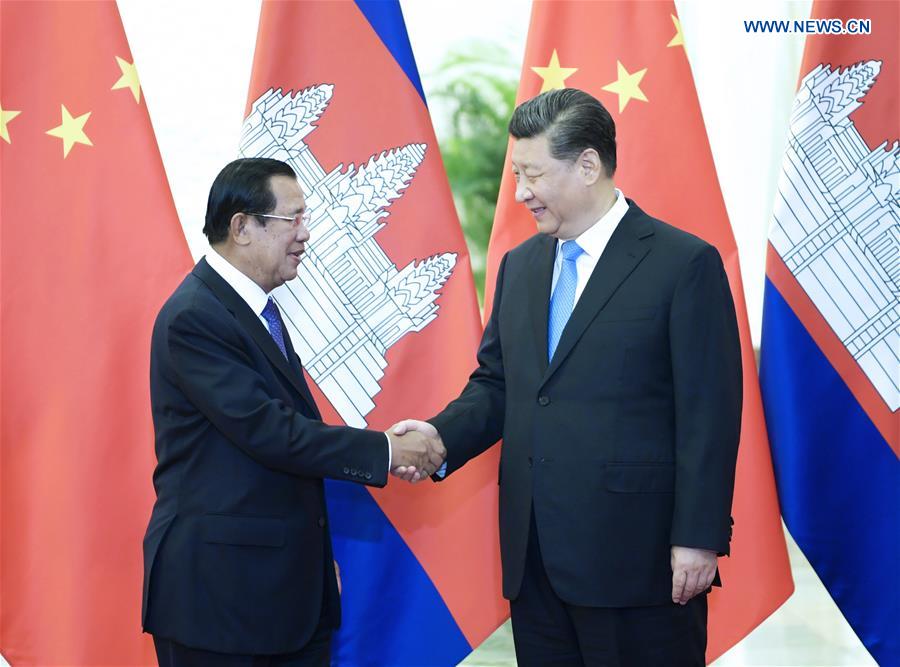 CHINA-BEIJING-XI JINPING-CAMBODIAN PM-MEETING（CN）