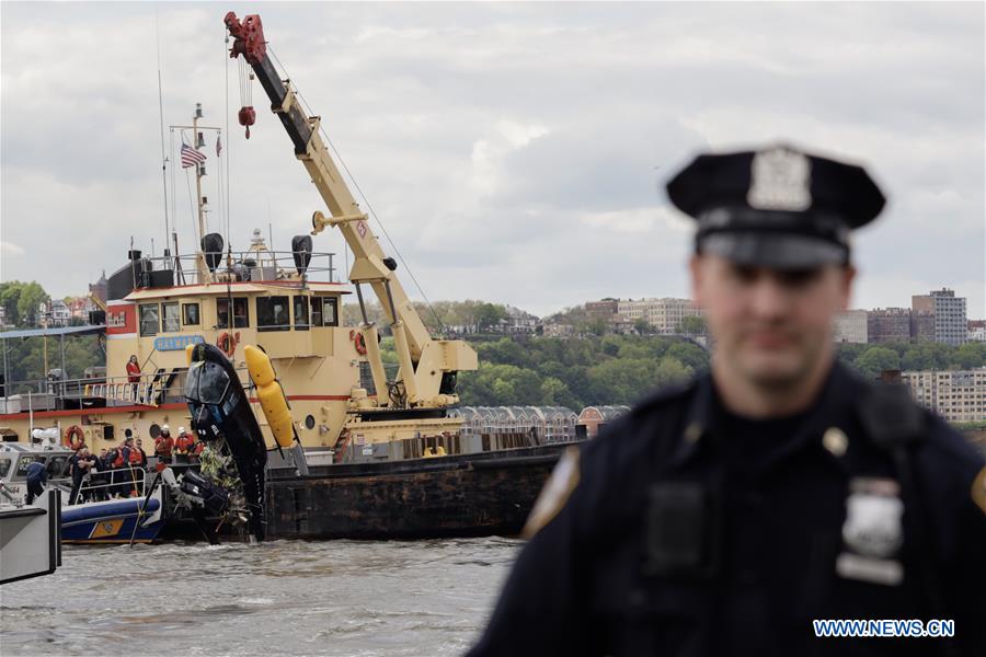 U.S.-NEW YORK-HUDSON RIVER-HELICOPTER-CRASH