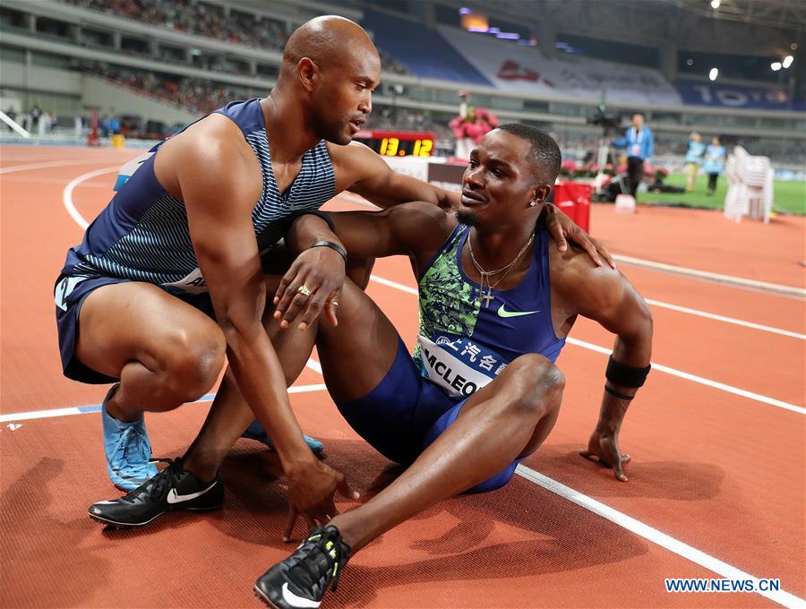 (SP)CHINA-SHANGHAI-ATHLETICS-IAAF-DIAMOND LEAGUE-MEN'S 110M HURDLES (CN)