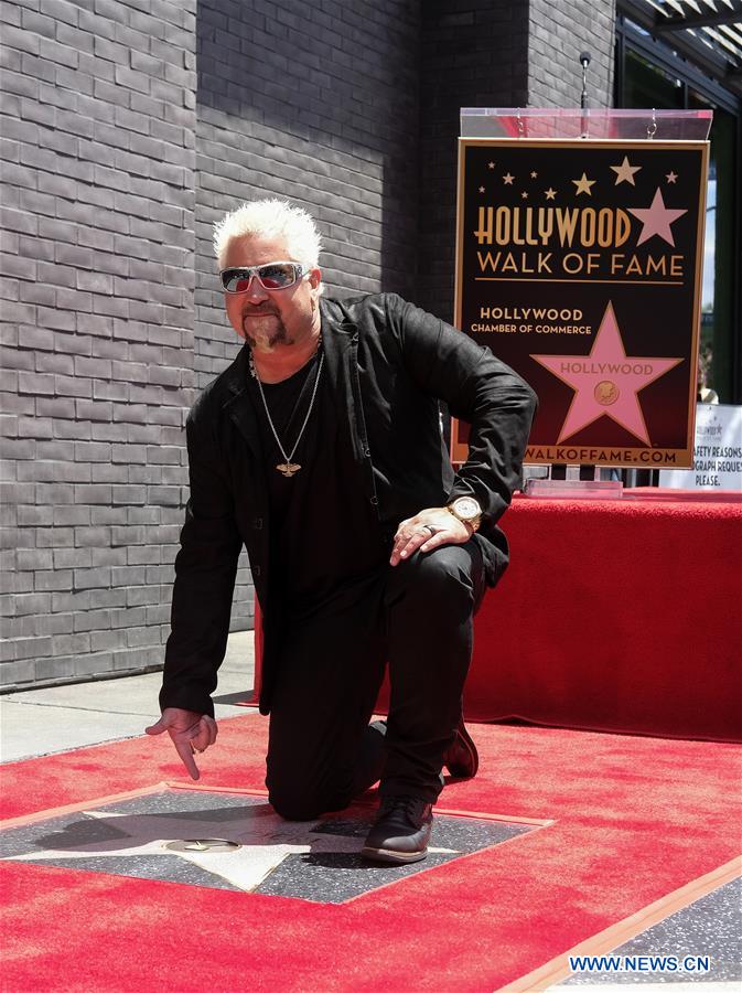 U.S.-LOS ANGELES-GUY FIERI-HOLLYWOOD WALK OF FAME-STAR CEREMONY