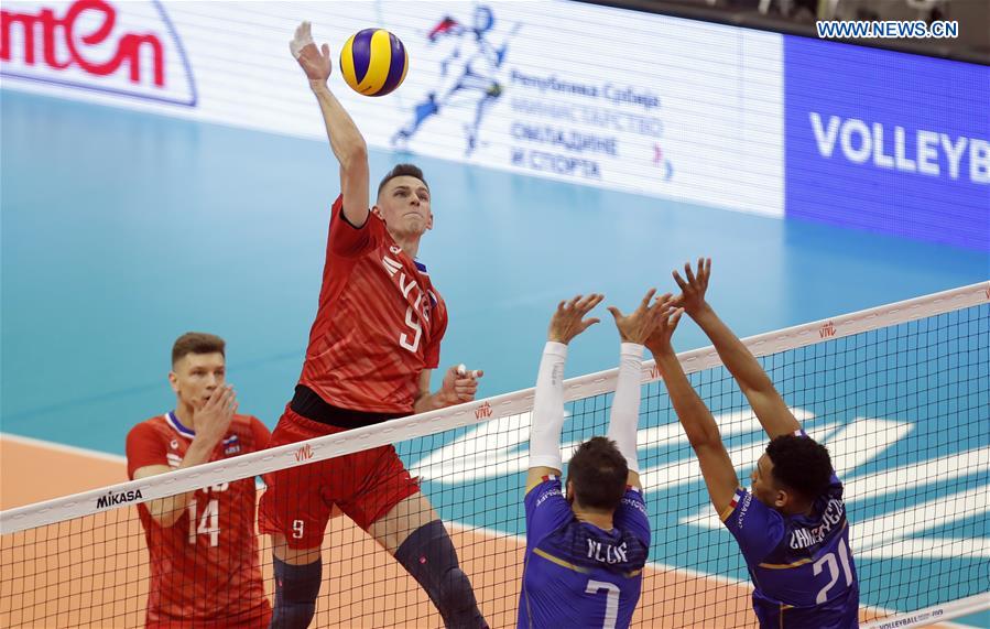 (SP)SERBIA-NOVI SAD-VOLLEYBALL-NATIONS LEAGUE-FRANCE VS RUSSIA