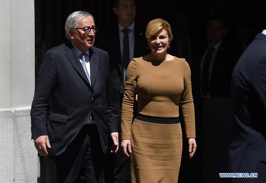 CROATIA-ZAGREB-EU-JUNCKER-VISIT