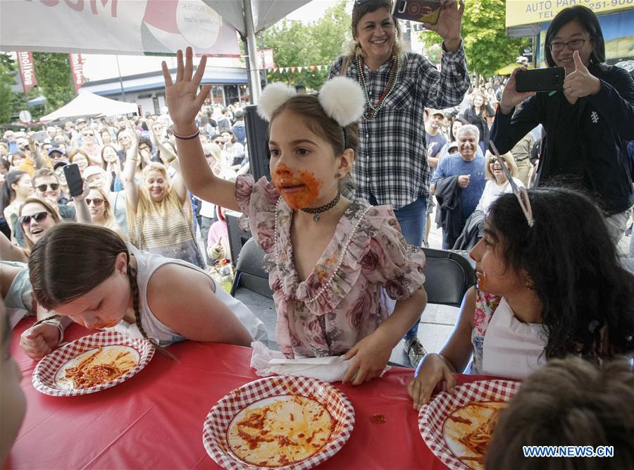 CANADA-VANCOUVER-SPAGHETTI EATING CONTEST