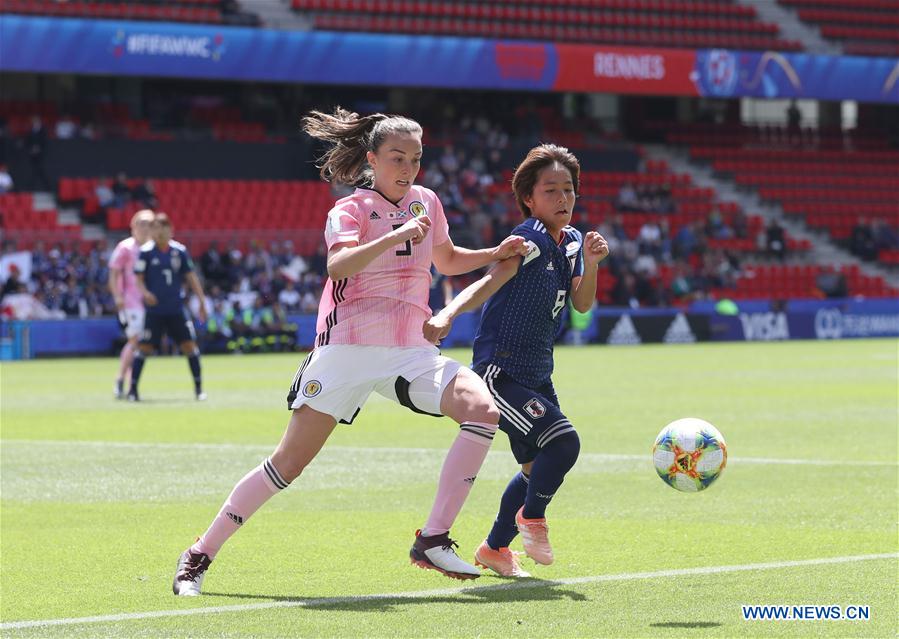 (SP)FRANCE-RENNES-2019 FIFA WOMEN'S WORLD CUP-GROUP D-JPN VS SCO