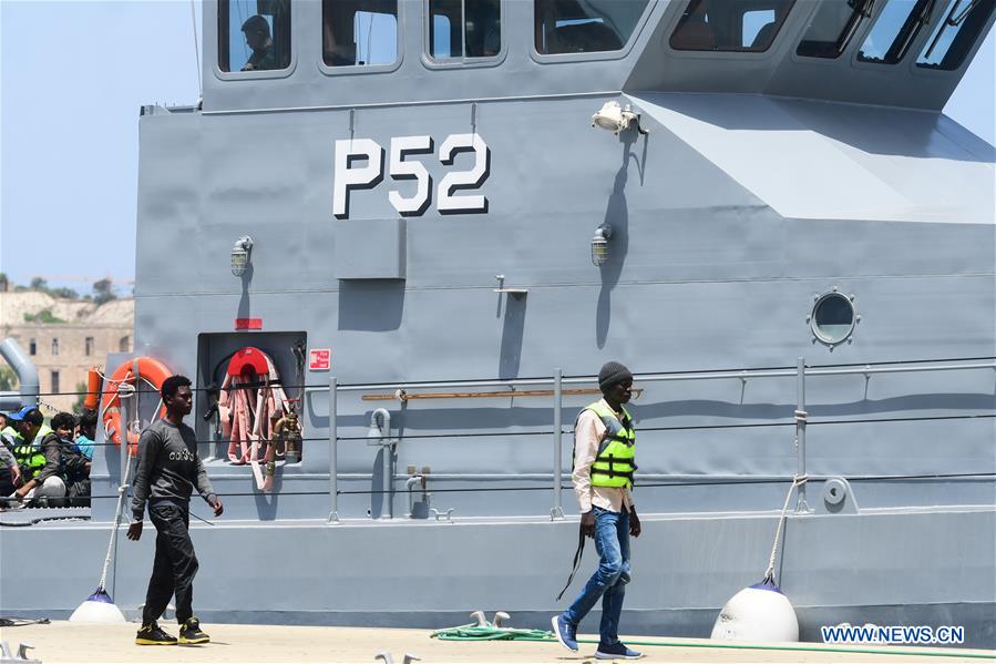 MALTA-FLORIANA-RESCUED MIGRANTS-ARRIVAL