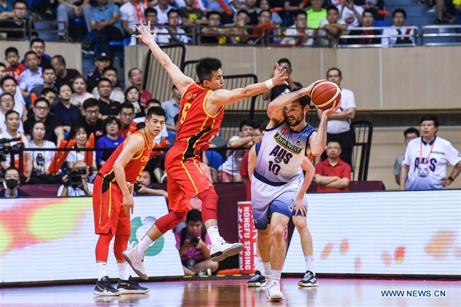 (SP)china-changzhou-basketball-china vs australian nbl team.