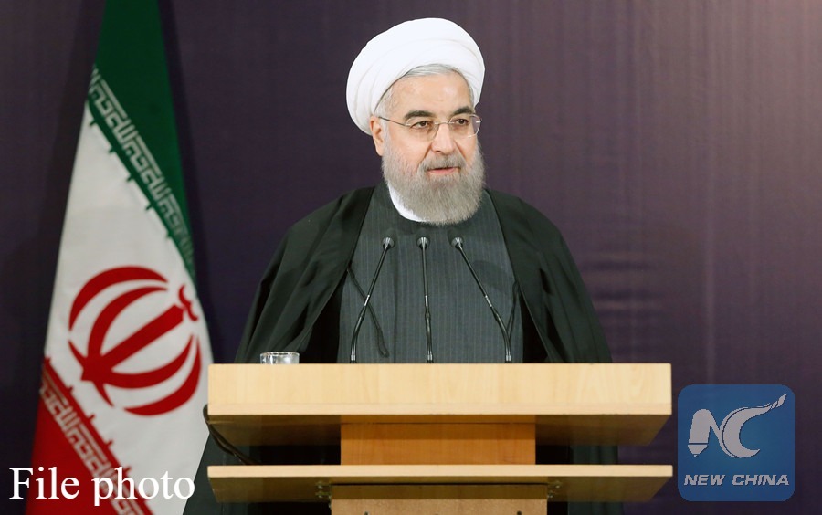 file photo shows iranian president hassan rouhani.