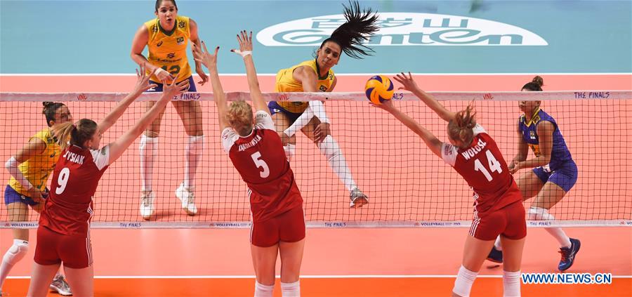 Brazil Beats Poland 3-2 In FIVB Women's VNL Finals - Xinhua | English ...