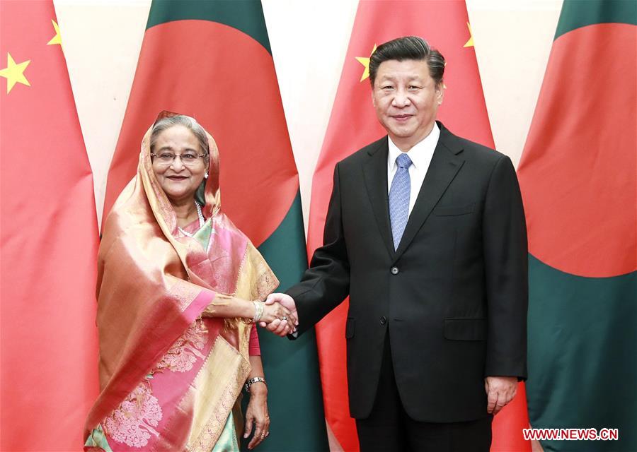 CHINA-BEIJING-XI JINPING-BANGLADESHI PM-MEETING (CN)