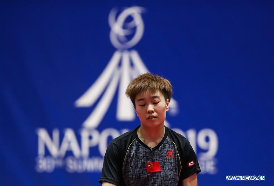 (SP)ITALY-NAPLES-SUMMER UNIVERSIADE 2019-TABLE TENNIS-WOMEN'S TEAM COMPETITION-CHINA VS JAPAN