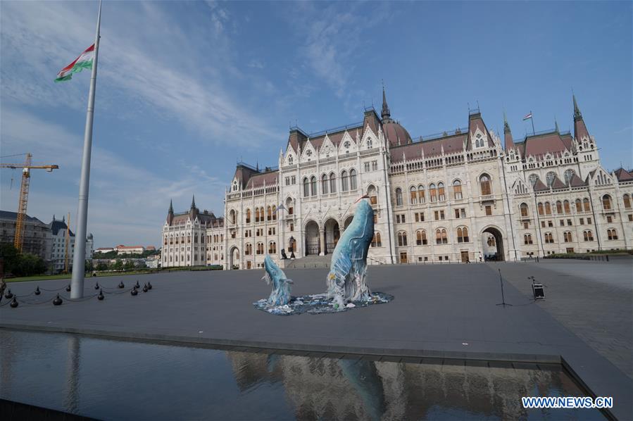 HUNGARY-BUDAPEST-WHALE SCULPTURE