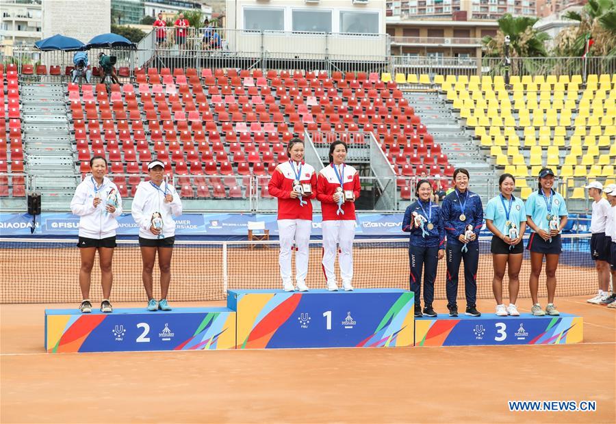 (SP)ITALY-NAPLES-SUMMER UNIVERSIADE 2019-TENNIS-WOMEN'S DOUBLES-FINAL