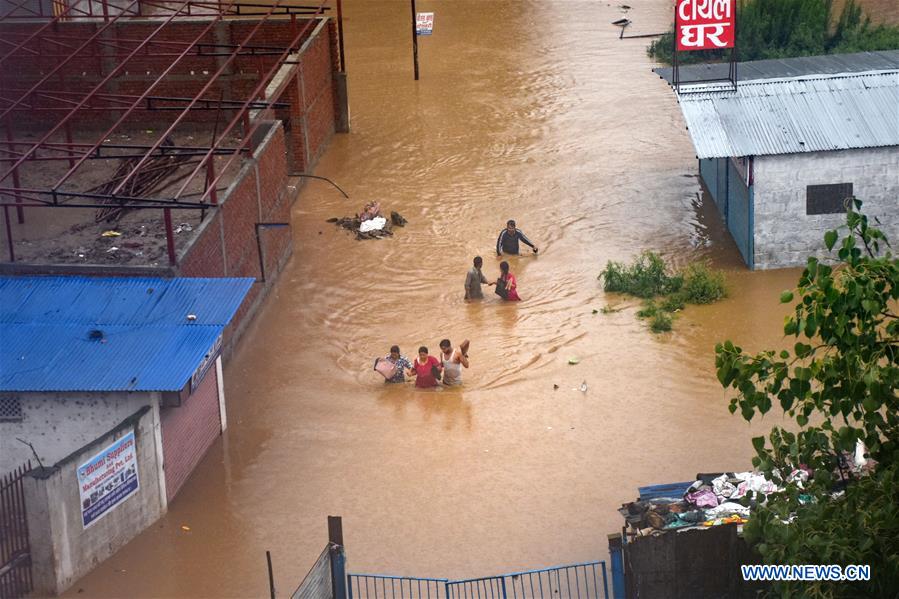 NEPAL-KATHMANDU-RAIN-FLOOD