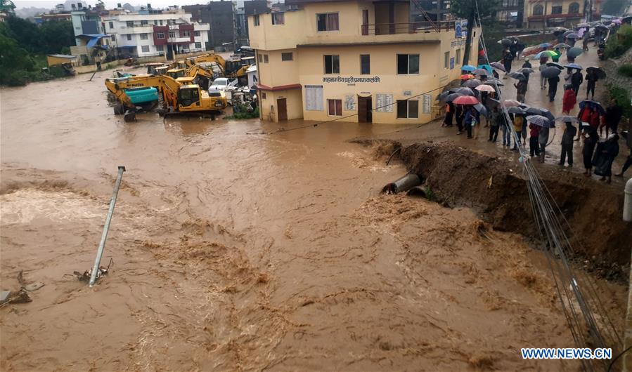 NEPAL-KATHMANDU-RAIN-FLOOD