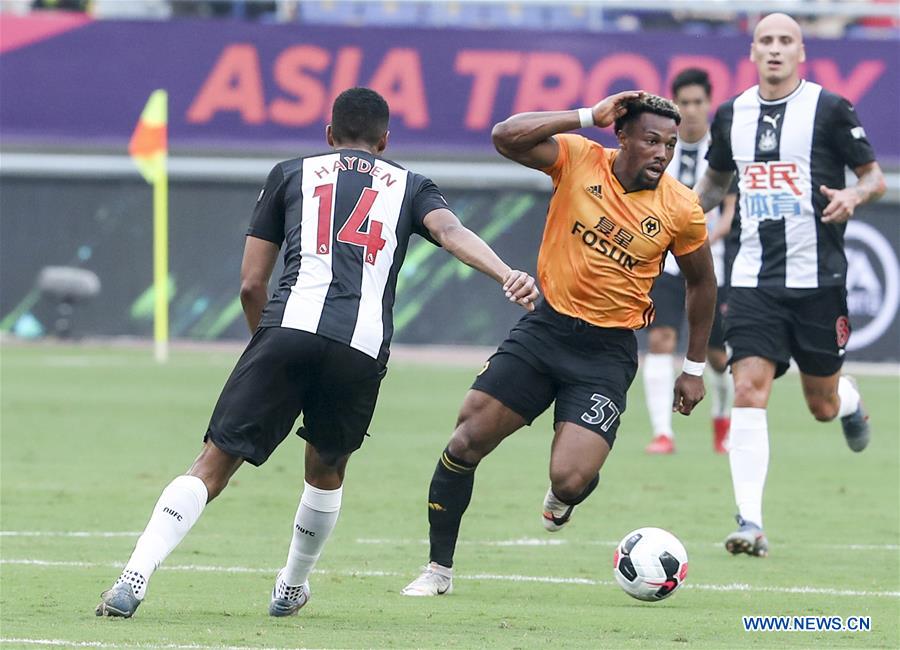 (SP)CHINA-NANJING-SOCCER-PREMIER LEAGUE-ASIA TROPHY-NEWCASTLE UNITED VS WOLVERHAMPTON WANDERERS