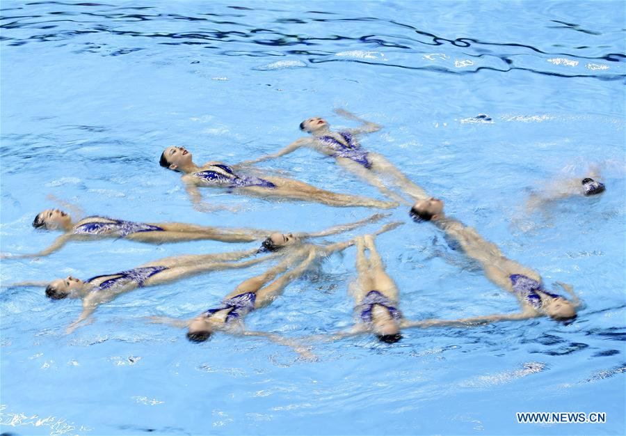 (SP)SOUTH KOREA-GWANGJU-FINA WORLD CHAMPIONSHIPS-ARTISTIC SWIMMING-WOMEN'S TEAM FREE COMBINATION