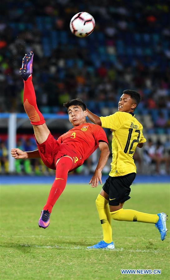 (SP)CHINA-HAIKOU-SOCCER-INTERNATIONAL YOUTH FOOTBALL TOURNAMENT-MALAYSIA VS CHINA (CN)