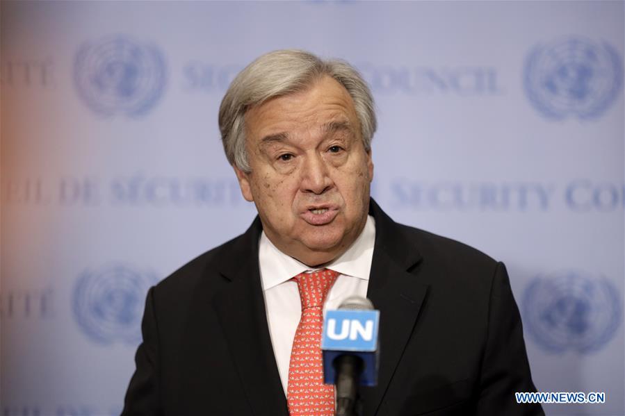 UN-CHIEF-ANTONIO GUTERRES-PRESS ENCOUNTER