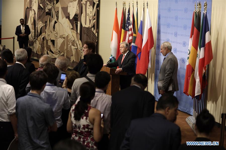 UN-CHIEF-ANTONIO GUTERRES-PRESS ENCOUNTER