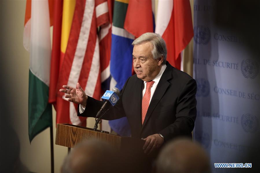 UN-CHIEF-ANTONIO GUTERRES-PRESS ENCOUNTER