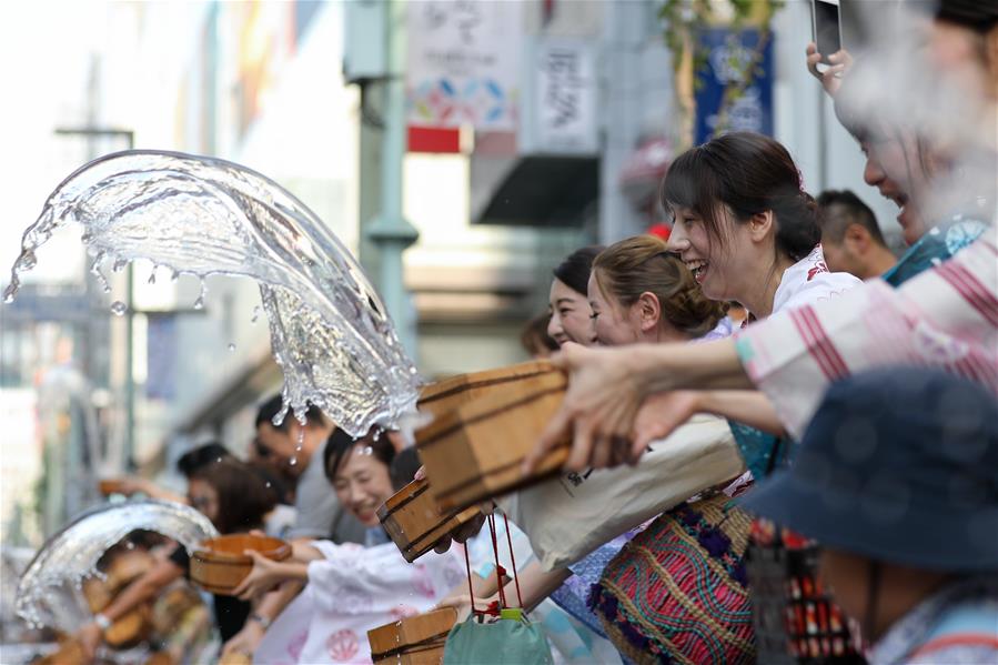 JAPAN-TOKYO-SUMMER-UCHIMIZU-SPLASH WATER