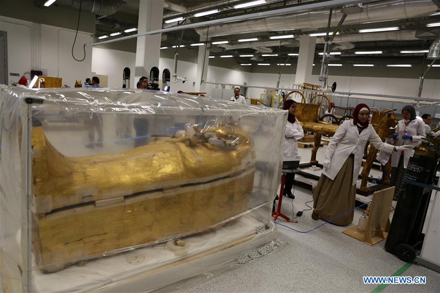 Feature Egypt S Restoration Of Ancient King Tut S Large Coffin Goes Well Xinhua English News Cn
